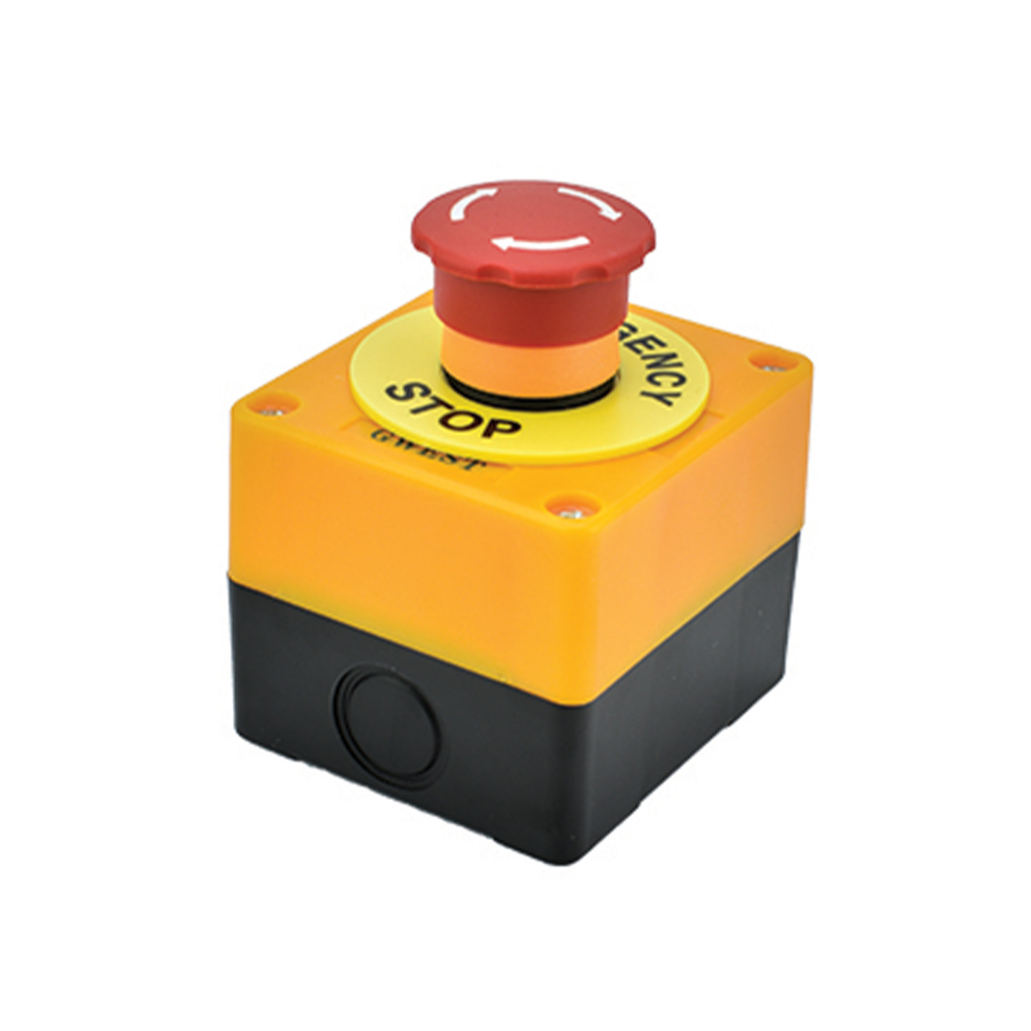 LAY2-KSE542E (ACİL STOP + ETİKET) KUMANDA KUTUSU  - Güven Elektrik